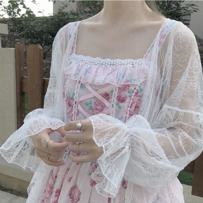 レディースのシフォンカーディガン