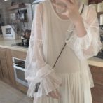 レディースのシフォンカーディガン