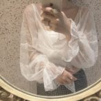 レディースのシフォンカーディガン