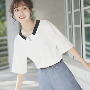 送料無斁E韓国 トップス TシャチE夁E半袁E1