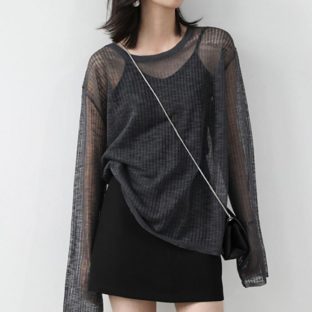 送料無斁E韓国 トップス 夁E長袁E日焼け止めE冷房対筁E1