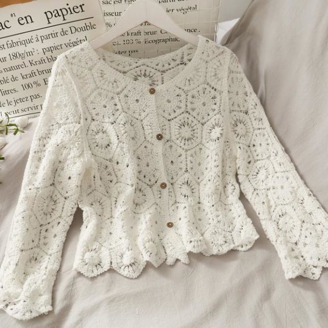 レディース夏用のカーディガン