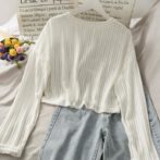 日焼け止め用のレディースラウンドネックシャツ