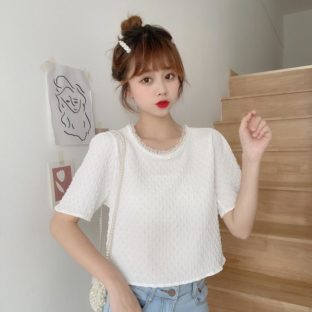 送料無斁E韓国 トップス TシャチE夁E半袁E1