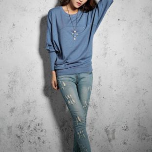 送料無料 韓国 トップス 秋 Tシャツ オーバーサイズ 長袖