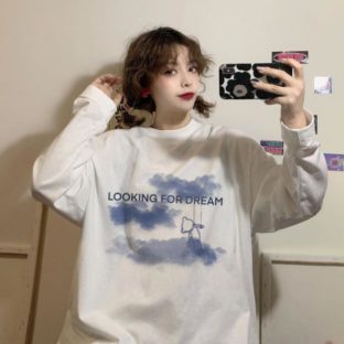送料無斁E韓国 トップス TシャチE私E長袁E1