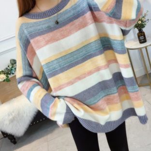 送料無料 韓国 トップス セーター 秋 冬 オーバーサイズ 長袖