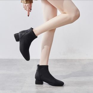 送料無料 ブーツ ミドルヒール