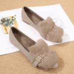 レディースのファーパンプス