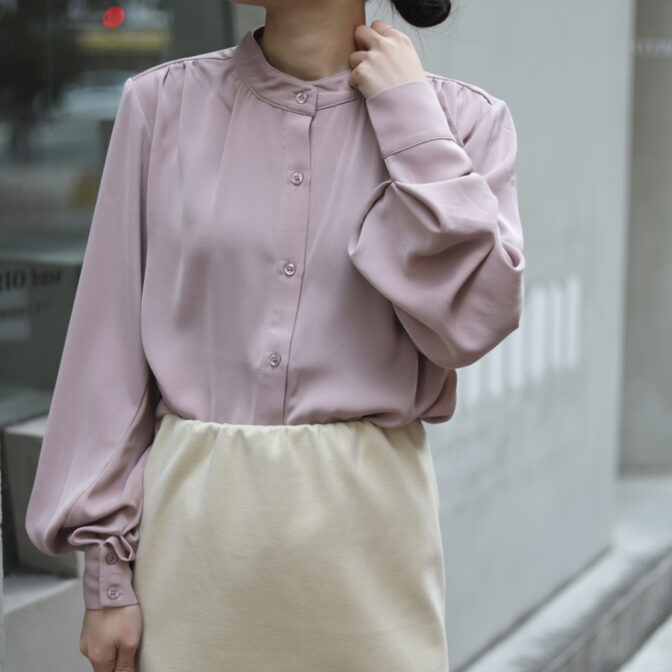 バンドカラーチュニックシャツ