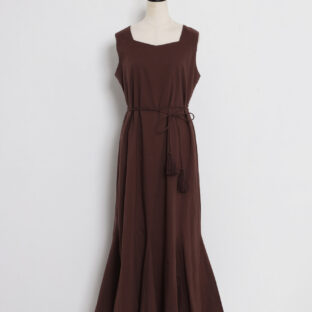 【ワンピース】裾フレアノースリワンピース No.0006